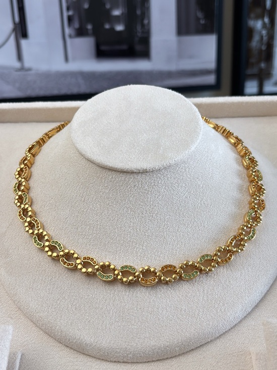 Nina Ricci Jewelry - Nina Ricci Gold Plated Necklace with Swarovski Crystals - 16-17"